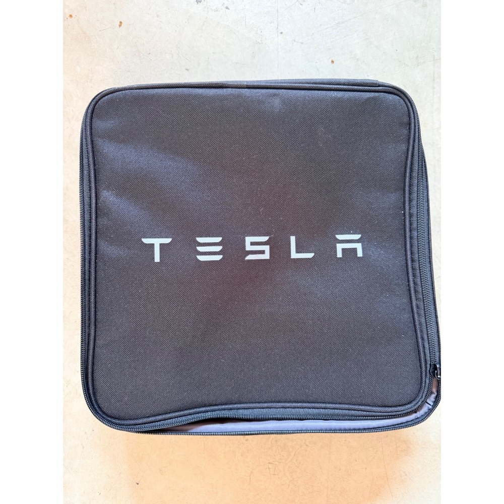 Tesla Mobile Connector Cable Storage Bag Black Canvas Charging Case Padded Zip